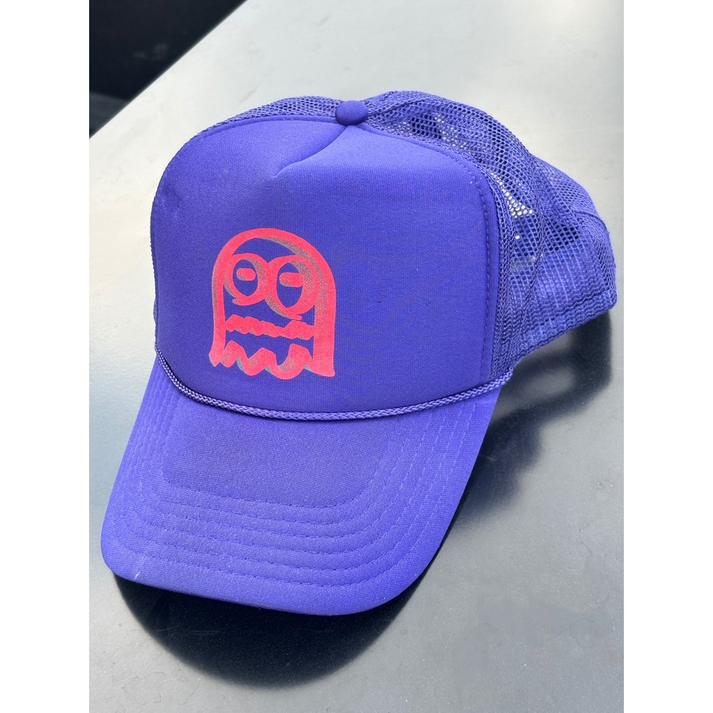 Otto Collection Purple Trucker Hat Pink Ghost Graphic Snapback Mesh Cap 39-165